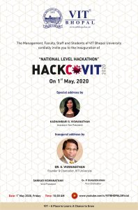 VIT Bhopal  - Best University in Central India -  HackCoVIT-Invite1-198x300