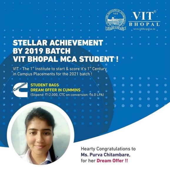 VIT Bhopal  - Best University in Central India -  Cummins