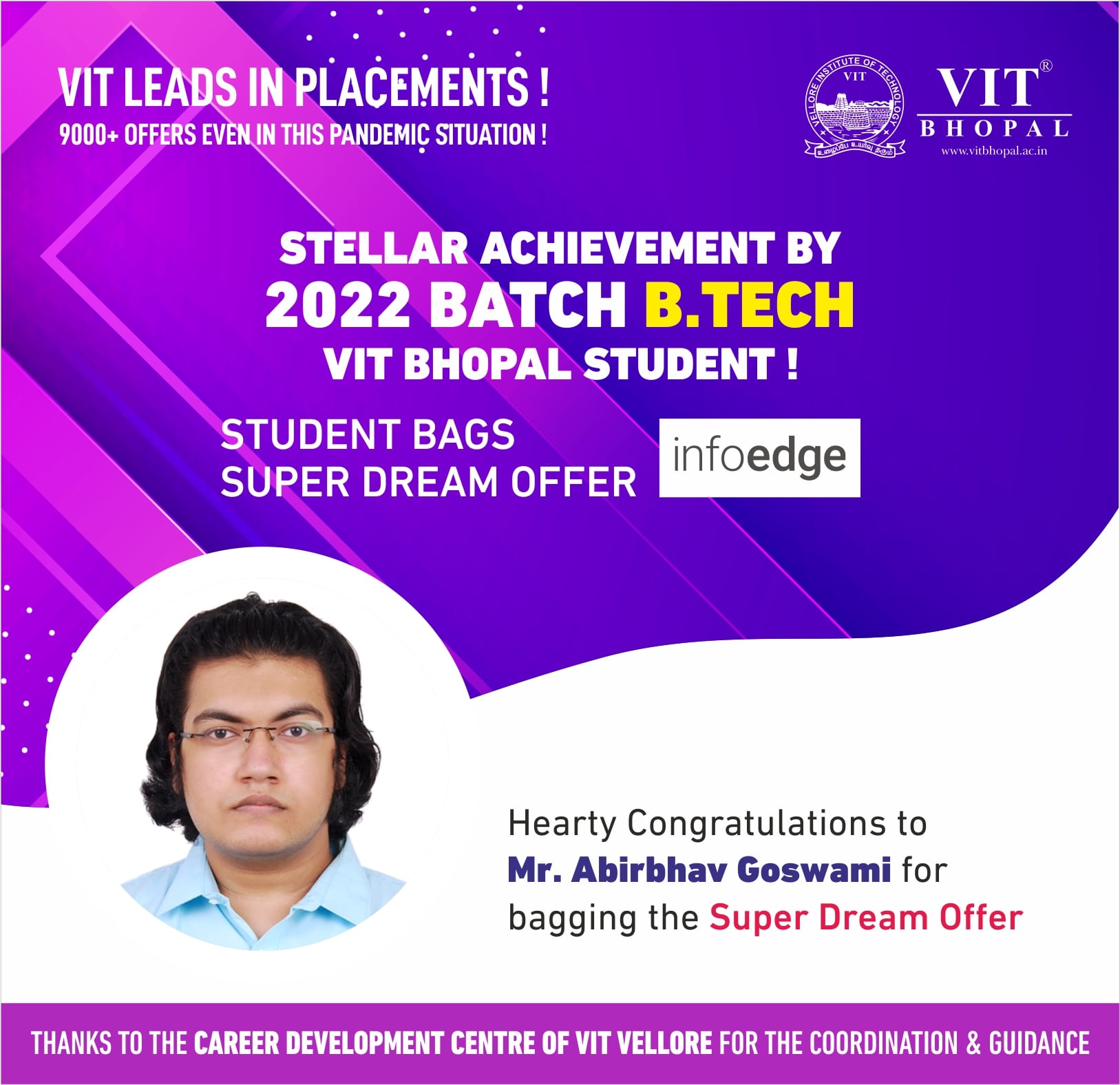 VIT Bhopal  - Best University in Central India -  Placement-Abirbhav-min-1