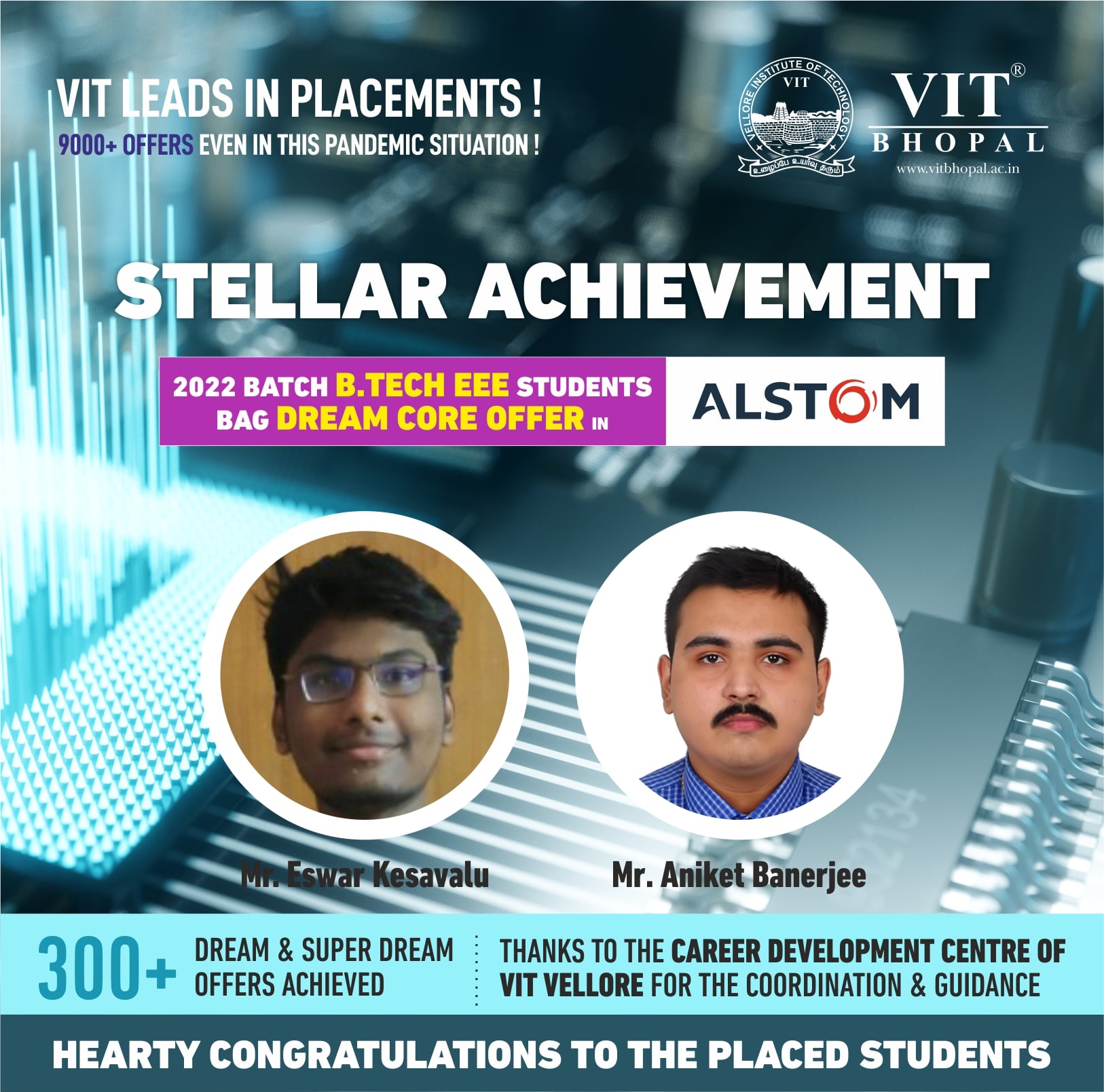 VIT Bhopal  - Best University in Central India -  Placement-Alstom-min