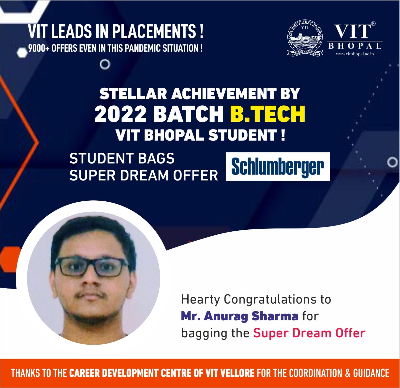 VIT Bhopal  - Best University in Central India -  Placement-Anurag-Sharma-min-1