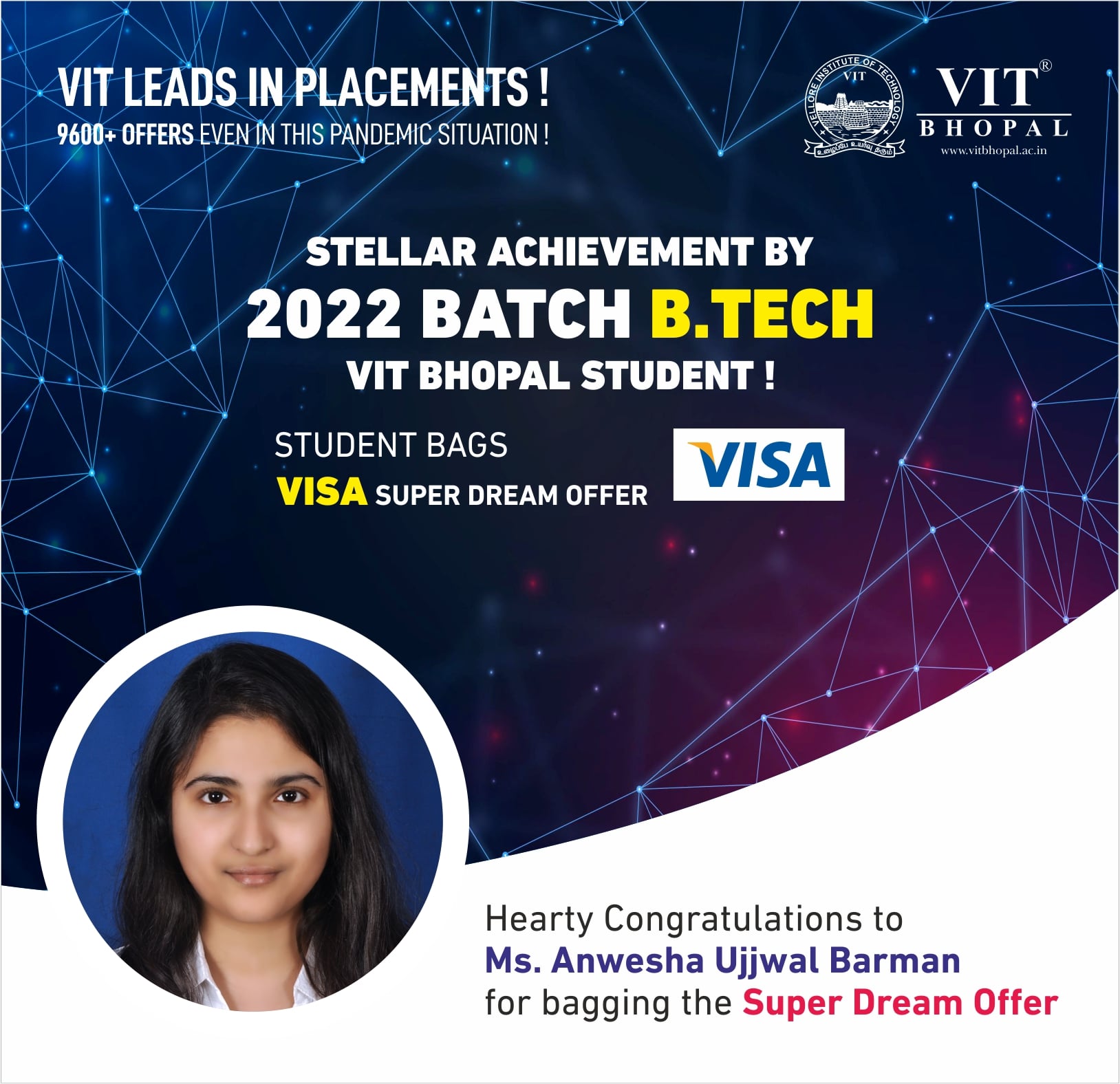 VIT Bhopal - Best University in Central India - Placement-Anwesha-min-1