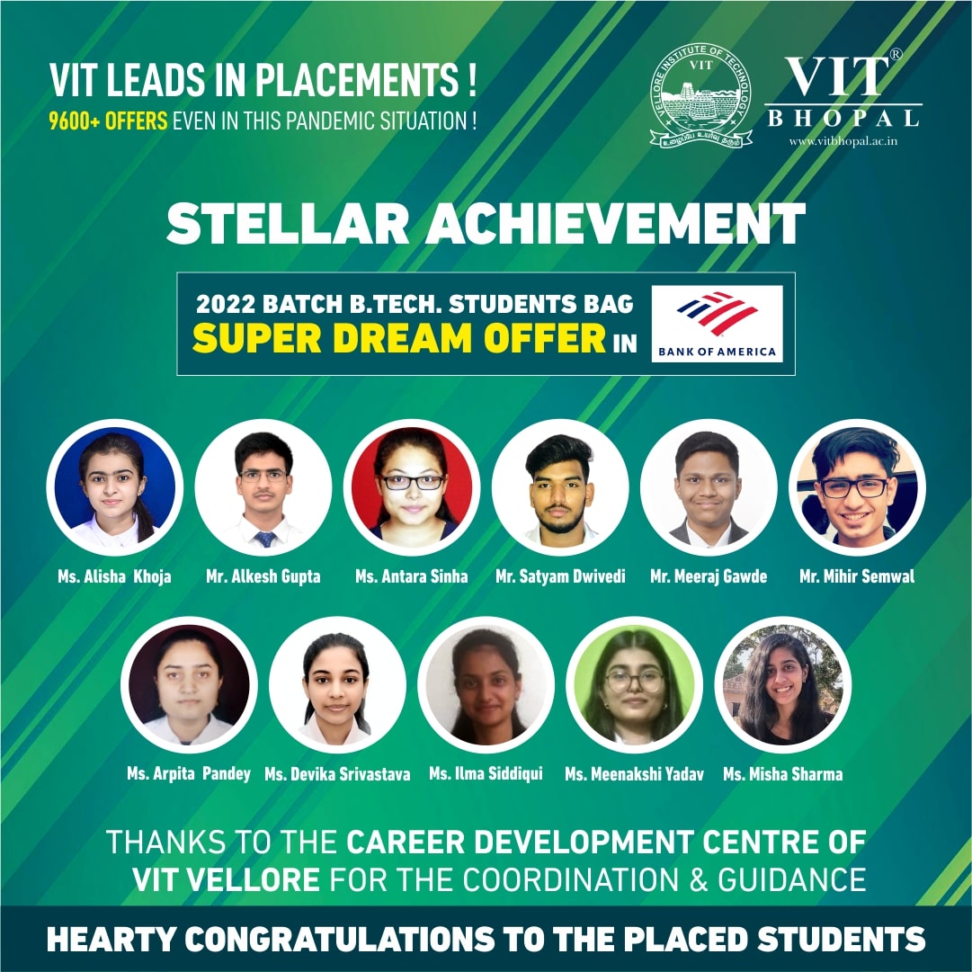 VIT Bhopal  - Best University in Central India -  Placement-Bank-of-America1-Insta-post1-min-1