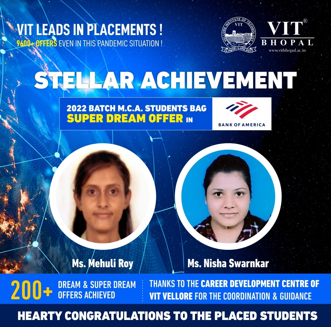 VIT Bhopal  - Best University in Central India -  Placement-Bank-of-America2-min-1