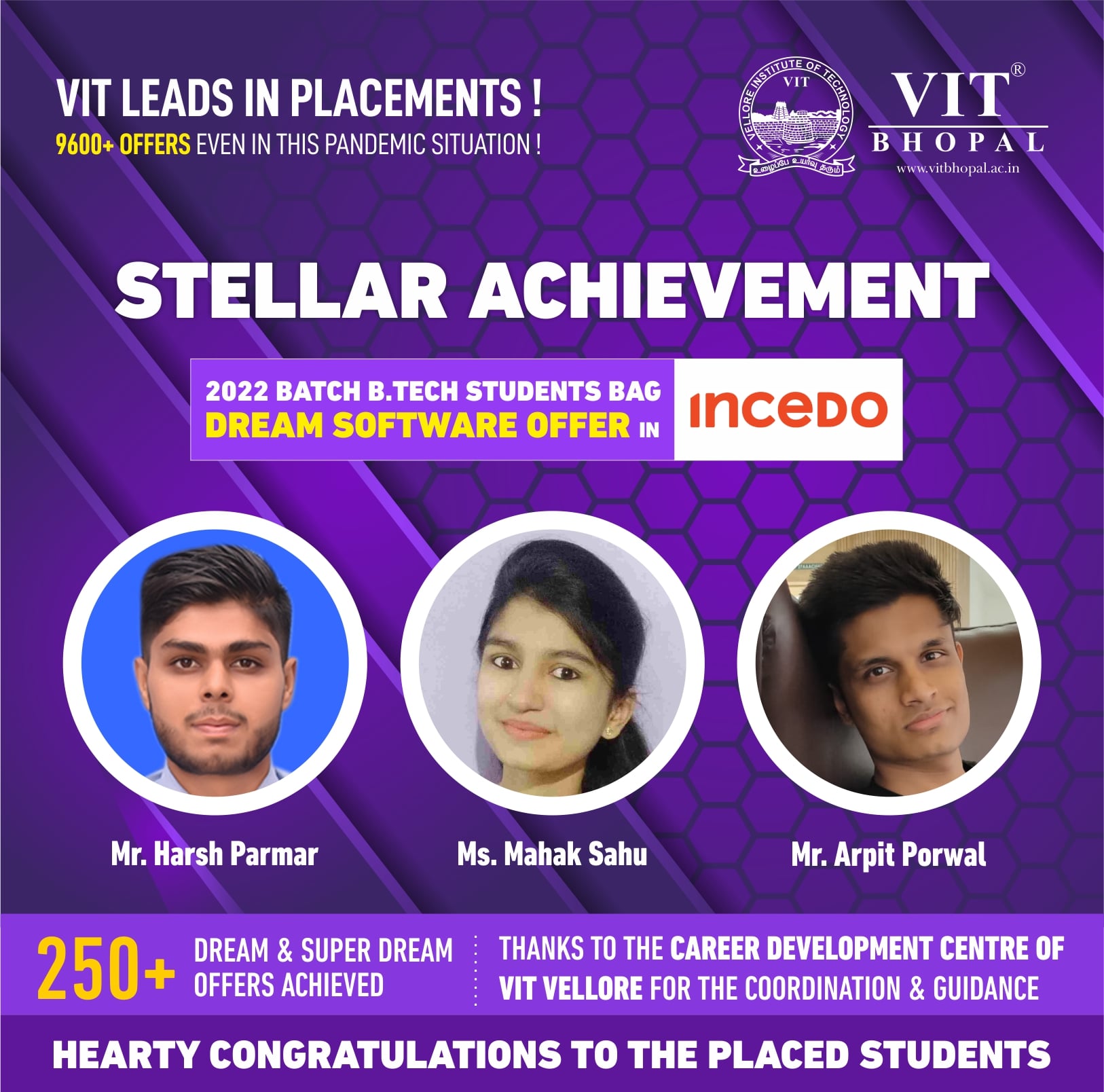 VIT Bhopal  - Best University in Central India -  Placement-Incedo2-min