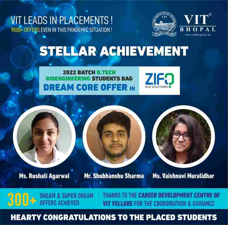 VIT Bhopal  - Best University in Central India -  Placement-Zifo_11zon