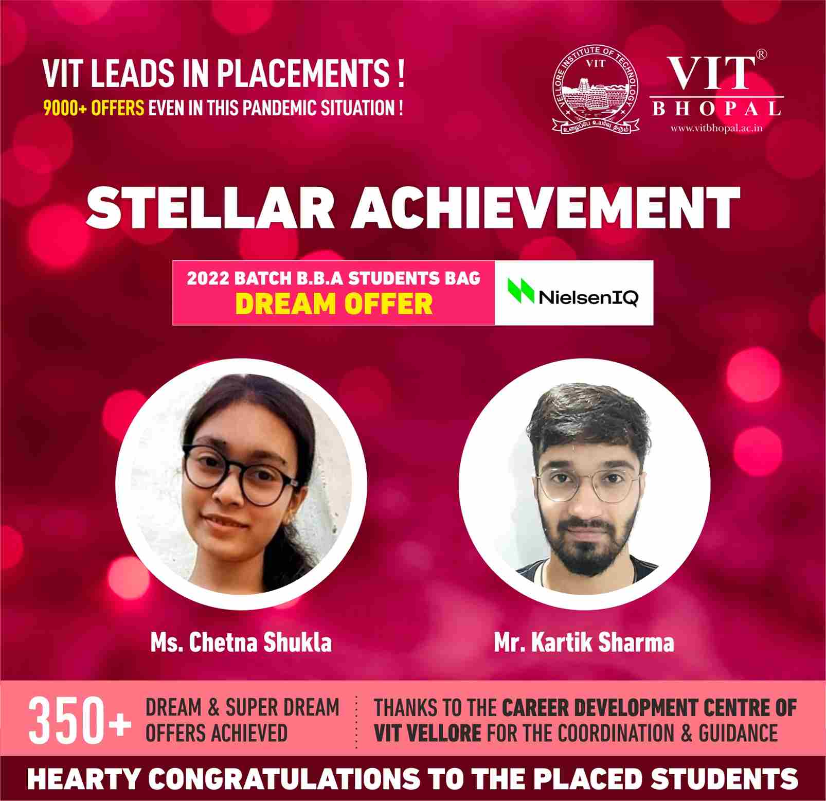 VIT Bhopal  - Best University in Central India -  DO-2022-Placement-NielsenI