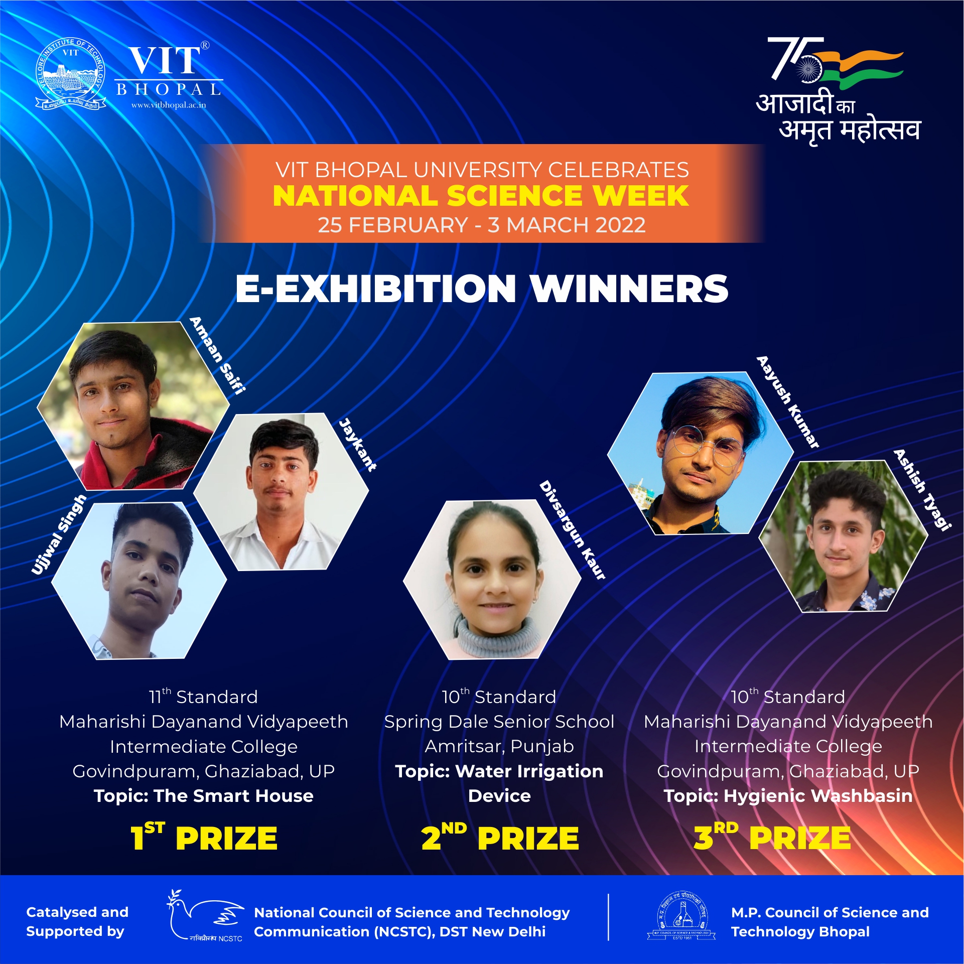 VIT Bhopal  - Best University in Central India -  E-Exhibition-Winners