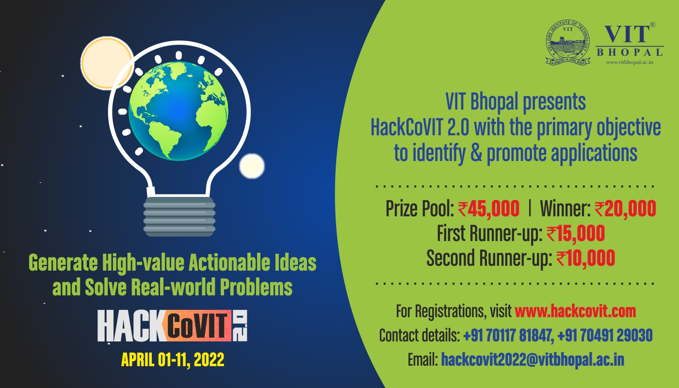 VIT Bhopal  - Best University in Central India -  Hackovit-Banner-700-x-400