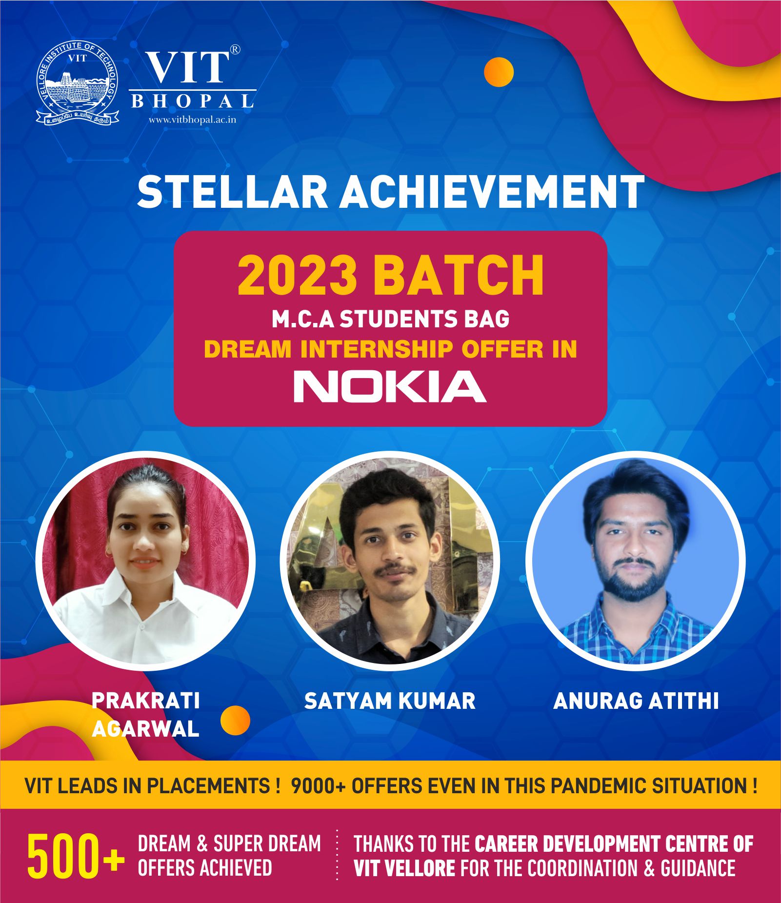 VIT Bhopal  - Best University in Central India -  Internship-Nokia1