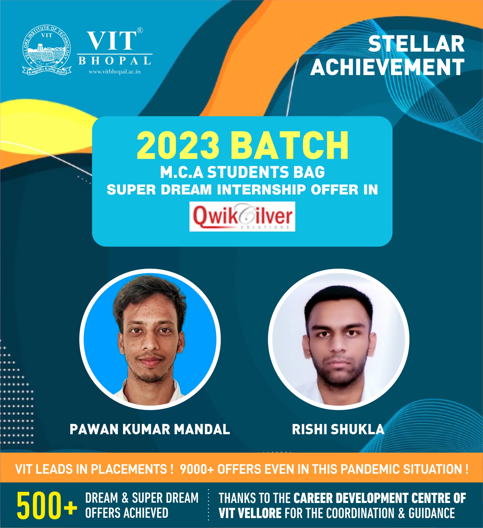 VIT Bhopal  - Best University in Central India -  Internship-Quickcilver-1