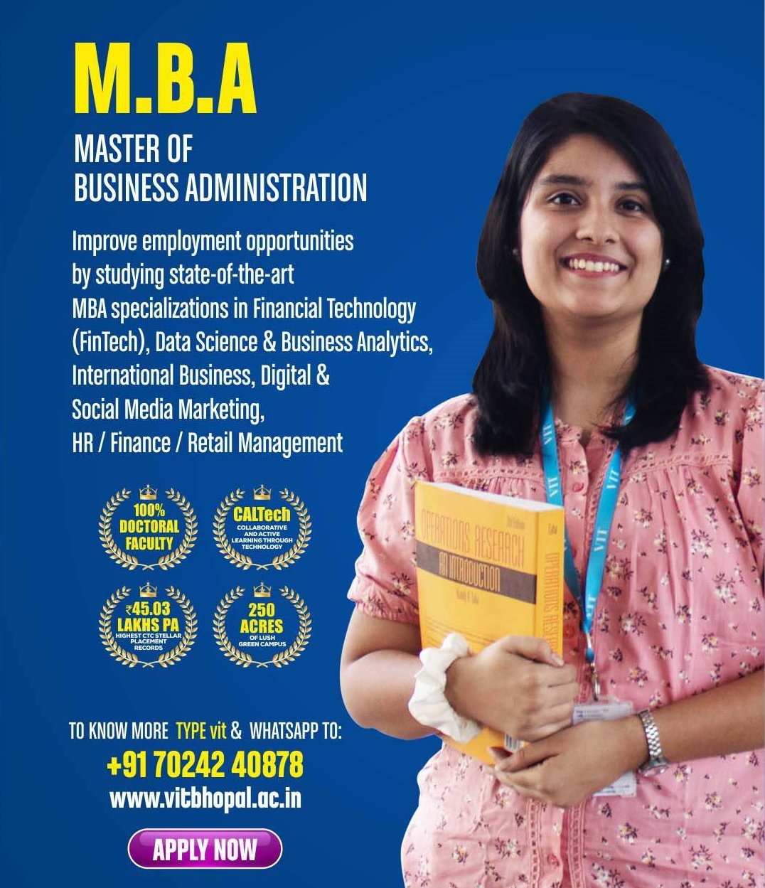 VIT Bhopal  - Best University in Central India -  mba-applynow