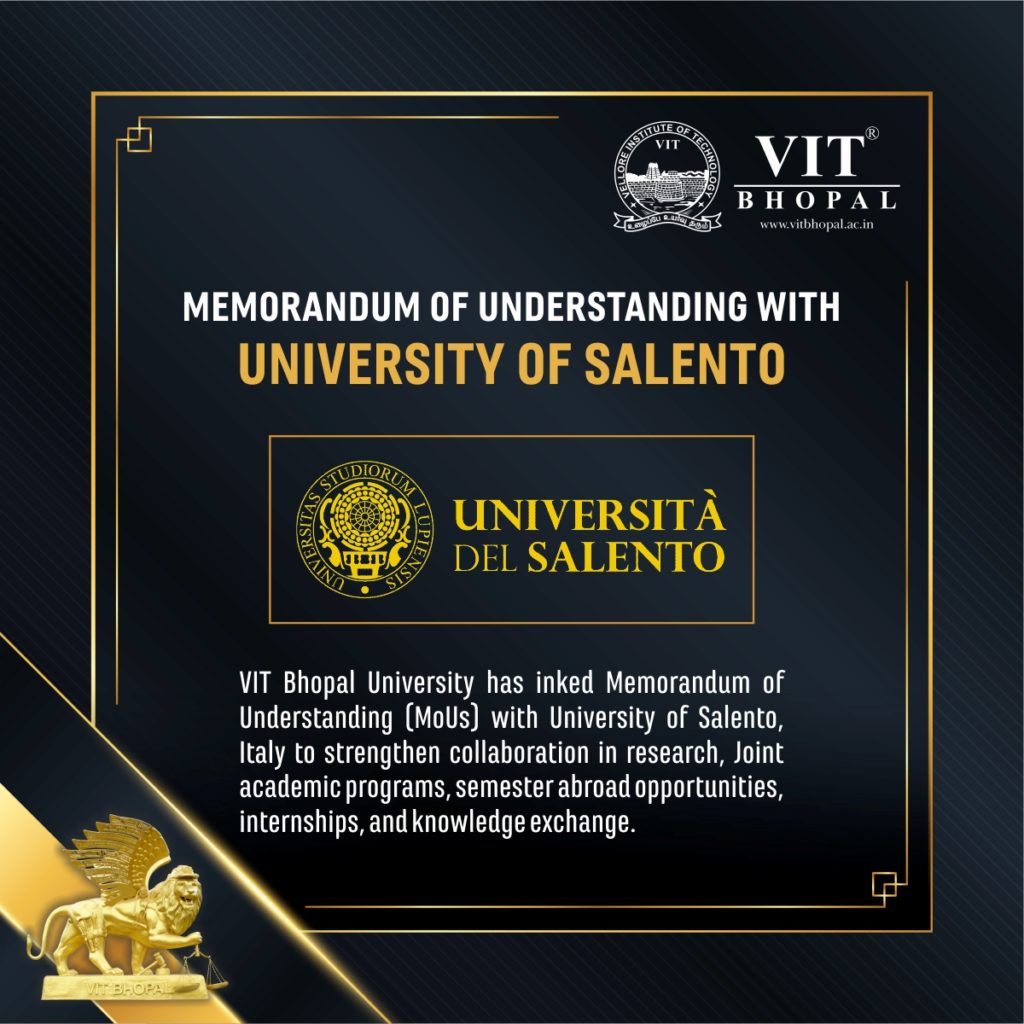 VIT Bhopal  - Best University in Central India -  University-of-Salento-MoU-1024x1024