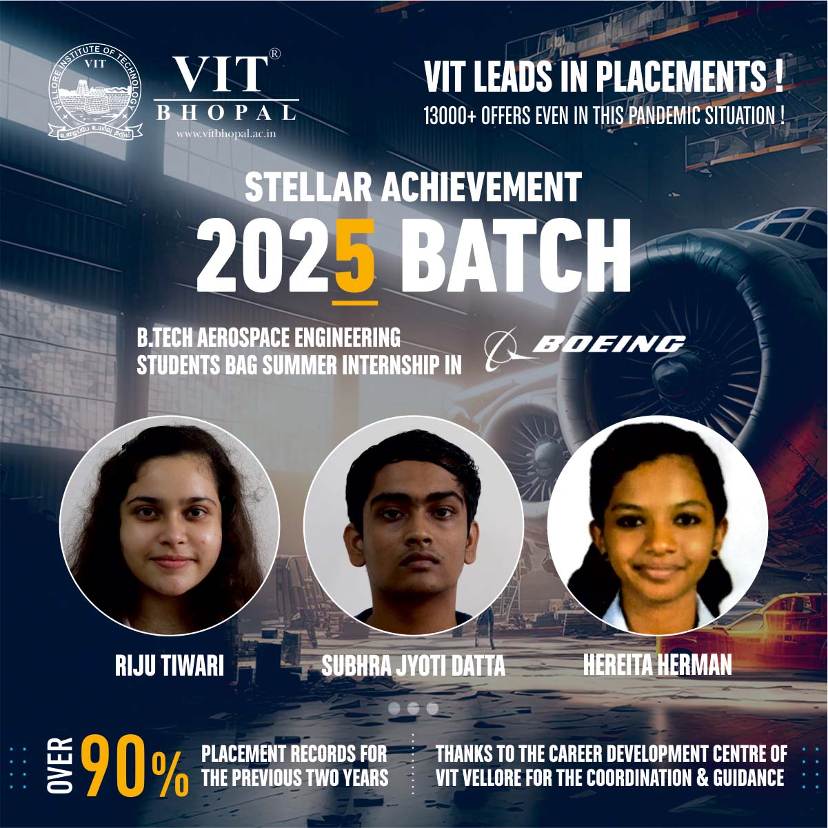 VIT Bhopal  - Best University in Central India -  2025_Boeing-Intern-Post