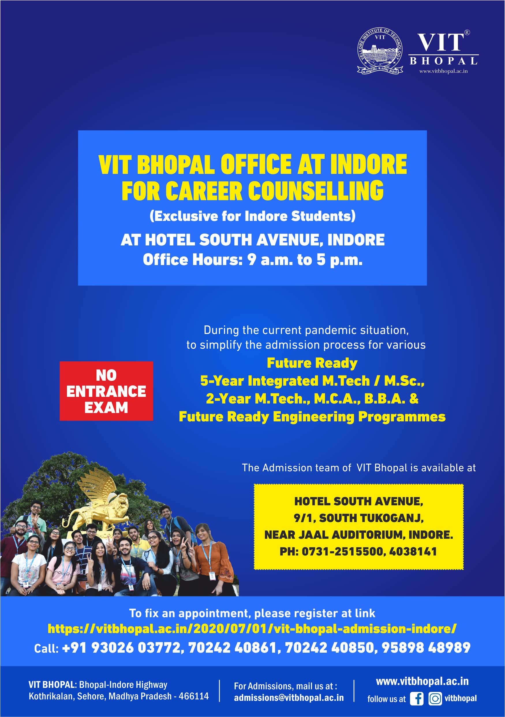 VIT Bhopal  - Best University in Central India -  Indore-office